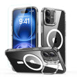 Folie de protectie ESR Classic Hybrid HaloLock Kickstand + Tempered Glass compatibil cu iPhone 16, Transparent