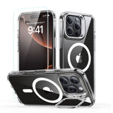 Folie de protectie ESR Classic Hybrid HaloLock Kickstand + Tempered Glass compatibil cu iPhone 16 Pro, Transparent