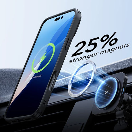 Folie de protectie ESR Classic Hybrid HaloLock Kickstand + Tempered Glass compatibil cu iPhone 16 Pro Max, Negru Mat
