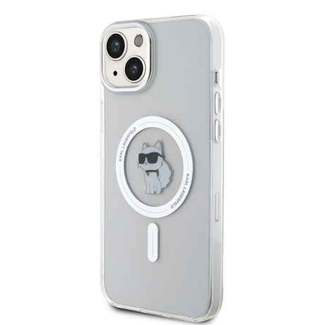 Husa de protectie Karl Lagerfeld IML MagSafe (KLHMP15MHFCCNOT) compatibil cu iPhone 15 Plus, Transparent Choupette