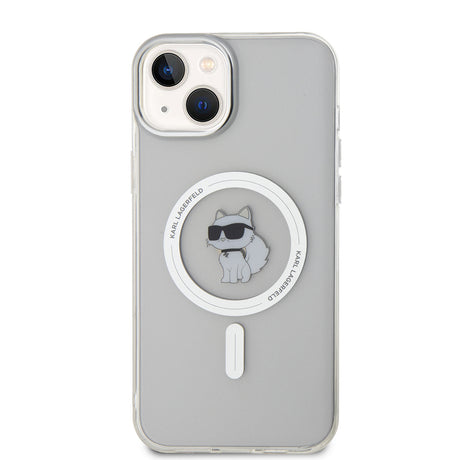 Husa de protectie Karl Lagerfeld IML MagSafe (KLHMP15MHFCCNOT) compatibil cu iPhone 15 Plus, Transparent Choupette