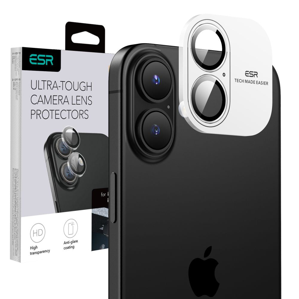 Folie de protectie ESR Armorite Camera Lens Protectors compatibil cu iPhone 16 / iPhone 16 Plus / iPhone 17, Transparent