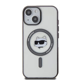 Husa de protectie Karl Lagerfeld IML MagSafe (KLHMP15MHCHNOTK) compatibil cu iPhone 15 Plus, Transparent Choupette`S Head