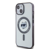 Husa de protectie Karl Lagerfeld IML MagSafe (KLHMP15MHCHNOTK) compatibil cu iPhone 15 Plus, Transparent Choupette`S Head