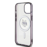 Husa de protectie Karl Lagerfeld IML MagSafe (KLHMP15MHCHNOTK) compatibil cu iPhone 15 Plus, Transparent Choupette`S Head