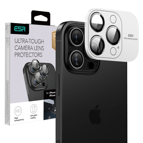 Folie de protectie ESR Armorite Camera Lens Protectors compatibil cu iPhone 14 Pro/14 Pro Max/15 Pro/15 Pro Max/16 Pro/16 Pro Max/17 Pro/17 Pro Max, Negru