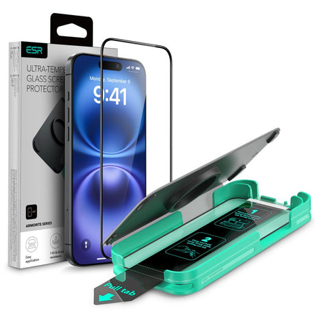 Folie de protectie ESR Armorite compatibil cu iPhone 16 Plus / 15 Plus, Negru