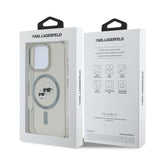 Husa de protectie Karl Lagerfeld IML MagSafe (KLHMP16XHLSKCK) compatibil cu iPhone 16 Pro Max, Metal Karl&Choupette Head