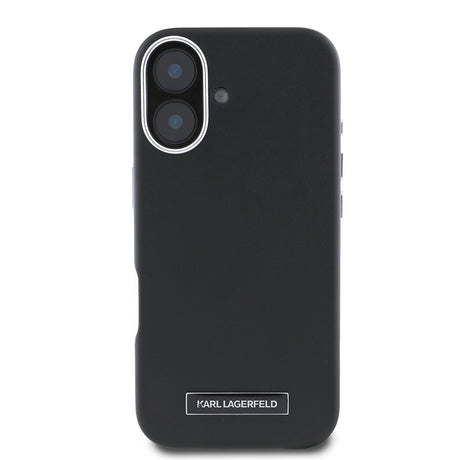 Husa de protectie Karl Lagerfeld Leather MagSafe (KLHMP16SPGMSRPK) compatibil cu iPhone 16, FW Metal Plate