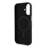 Husa de protectie Karl Lagerfeld Leather MagSafe (KLHMP16SPGMSRPK) compatibil cu iPhone 16, FW Metal Plate
