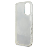 Husa de protectie Guess Liquid Glitter Flower MagSafe (GUHMP16SLFMWTE) compatibil cu iPhone 16, Bej