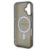 Husa de protectie Guess IML Glitter Circle MagSafe (GUHMP16SHFGEREK) compatibil cu iPhone 16, Negru