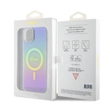 Husa de protectie Guess IML Iridescent MagSafe (GUHMP15SHITSU) compatibil cu iPhone 15, Mov