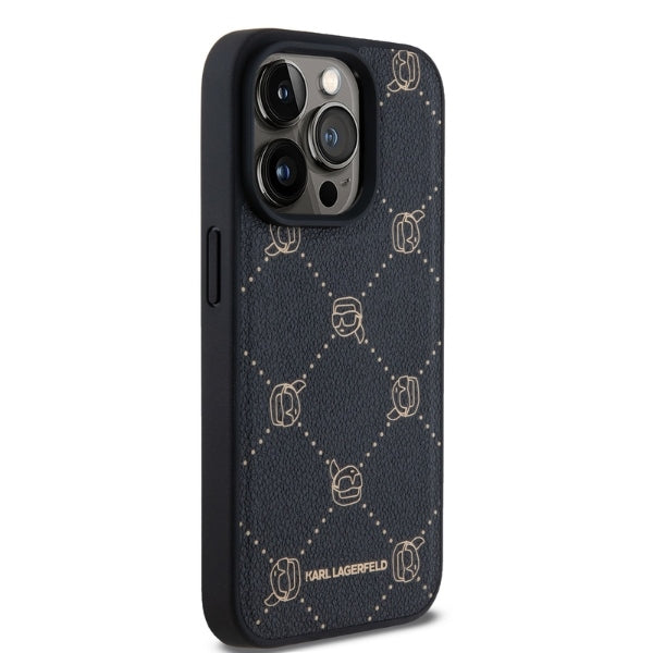 Husa de protectie Karl Lagerfeld Leather MagSafe (KLHMP15XPGKHPHK) compatibil cu iPhone 15 Pro Max, Karl Head