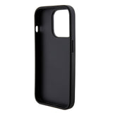 Husa de protectie Guess Grip Stand 4G Saffiano Strass compatibil cu iPhone 15 Pro Max (GUHCP15XPGSSADK), Negru
