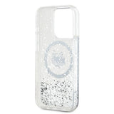 Husa de protectie Karl Lagerfeld Liquid Glitter MagSafe (KLHMP15XLGCHSGH) compatibil cu iPhone 15 Pro Max, Transparent Choupette Head