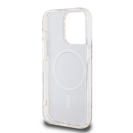 Husa de protectie Guess IML GCube MagSafe (GUHMP15XHGCUSTGW) compatibil cu iPhone 15 Pro Max, Maro