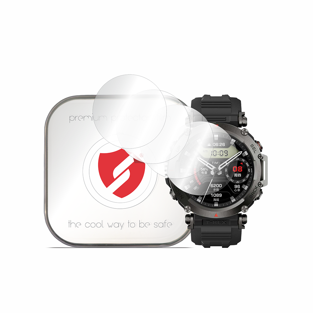 Folie de protectie smartwatch Smart Protection Premium Classic (set de 4) compatibil cu Amazfit T-Rex Ultra, Transparent