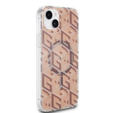 Husa de protectie Guess IML GCube MagSafe (GUHMP15MHGCUSTGW) compatibil cu iPhone 15 Plus, Maro