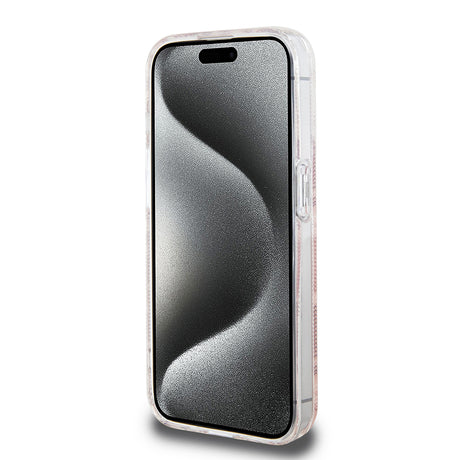 Husa de protectie Guess IML GCube MagSafe (GUHMP15LHGCUSTGP) compatibil cu iPhone 15 Pro, Roz