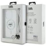 Husa de protectie Karl Lagerfeld IML Crossbody MagSafe (KLHMP15XHCCHNT) compatibil cu iPhone 15 Pro Max, Transparent Choupette Head&Cord