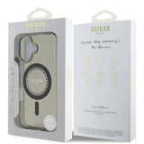 Husa de protectie Guess IML Rhinestones MagSafe (GUHMP16SPFTDTEK) compatibil cu iPhone 16, Negru