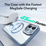 Husa de protectie ESR Classic Hybrid HaloLock Kickstand compatibil cu iPhone 16, Transparent Blue