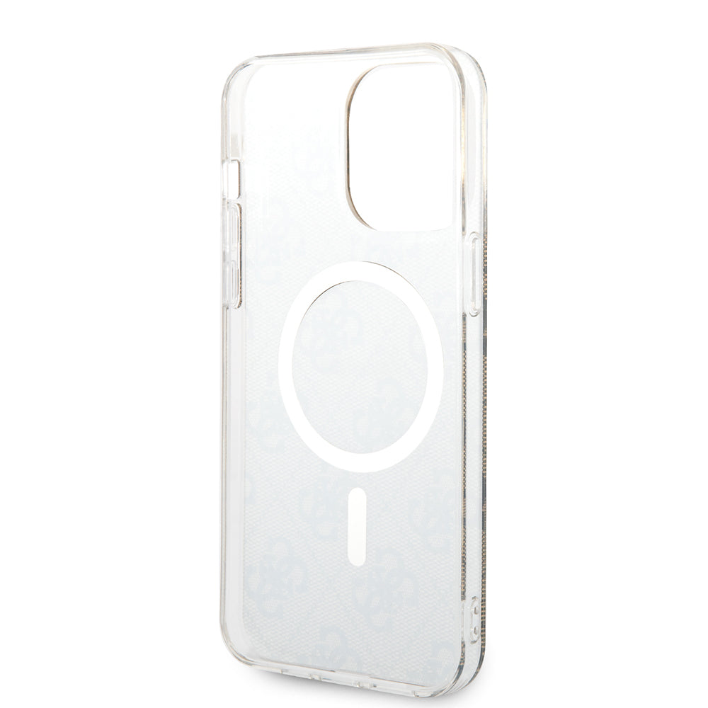 Husa de protectie Guess IML 4G MagSafe (GUHMP15LH4STW) compatibil cu iPhone 15 Pro, Maro