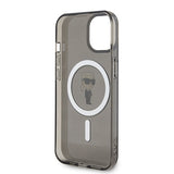 Husa de protectie Karl Lagerfeld IML MagSafe compatibil cu iPhone 15, Negru