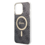 Husa de protectie Guess IML 4G MagSafe (GUHMP15LH4STK) compatibil cu iPhone 15 Pro, Negru