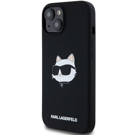 Husa de protectie Karl Lagerfeld Silicone MagSafe (KLHMP15MSCHPPLK) compatibil cu iPhone 15 Plus, Choupette Head