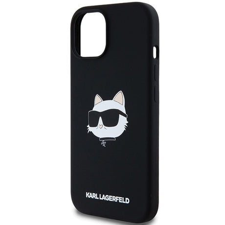 Husa de protectie Karl Lagerfeld Silicone MagSafe (KLHMP15MSCHPPLK) compatibil cu iPhone 15 Plus, Choupette Head