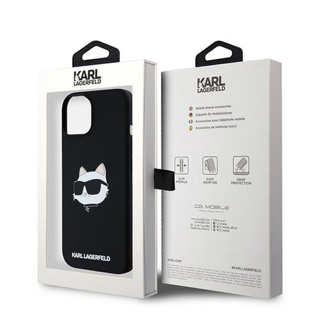 Husa de protectie Karl Lagerfeld Silicone MagSafe (KLHMP15MSCHPPLK) compatibil cu iPhone 15 Plus, Choupette Head