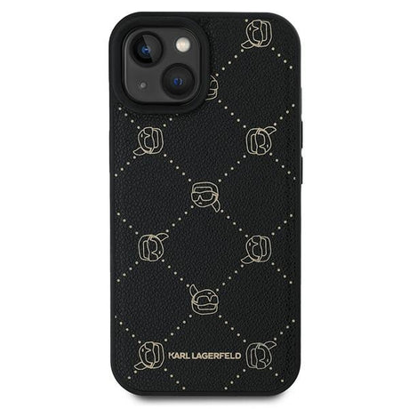 Husa de protectie Karl Lagerfeld Leather MagSafe (KLHMP15MPGKHPHK) compatibil cu iPhone 15 Plus, Karl Head