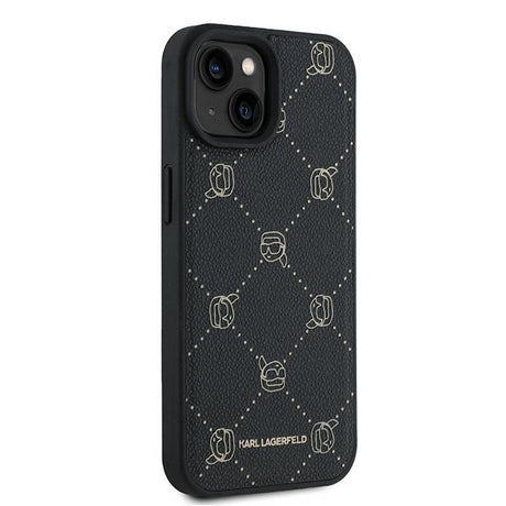 Husa de protectie Karl Lagerfeld Leather MagSafe (KLHMP15MPGKHPHK) compatibil cu iPhone 15 Plus, Karl Head