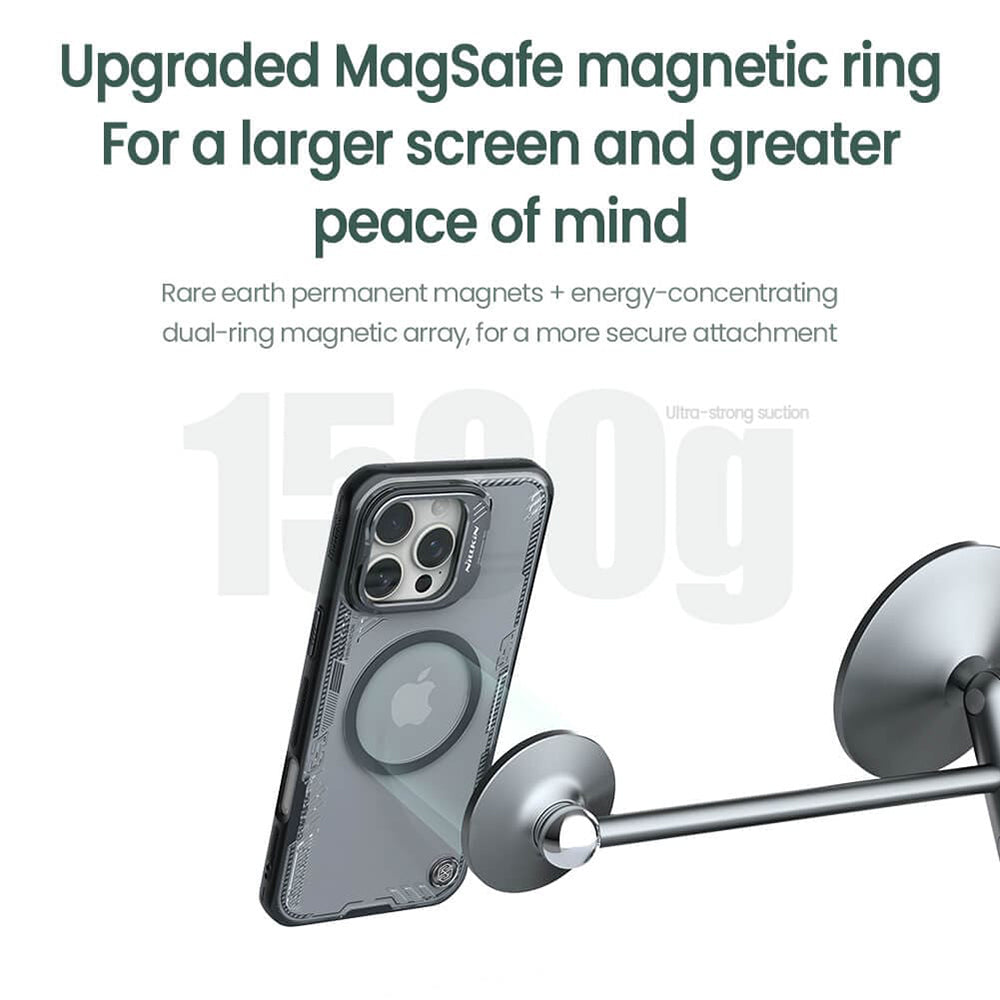 Husa de protectie Nillkin Iceblade Prop Magnetic (with Camera Cutout) compatibil cu iPhone 16 Pro, Verde