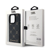 Husa de protectie Karl Lagerfeld Leather MagSafe (KLHMP15LPGKHPHK) compatibil cu iPhone 15 Pro, Karl Head