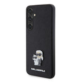 Husa de protectie Karl Lagerfeld Saffiano (KLHCS24MPSAKCMPK) compatibil cu Samsung Galaxy S24 Plus, Karl&Choupette Metal Pin