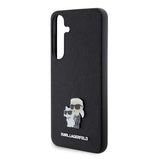 Husa de protectie Karl Lagerfeld Saffiano (KLHCS24MPSAKCMPK) compatibil cu Samsung Galaxy S24 Plus, Karl&Choupette Metal Pin