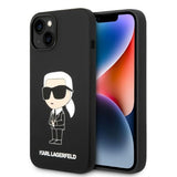 Husa de protectie Karl Lagerfeld Silicone MagSafe (KLHMP14MSNIKBCK) compatibil cu iPhone 14 Plus, Ikonik