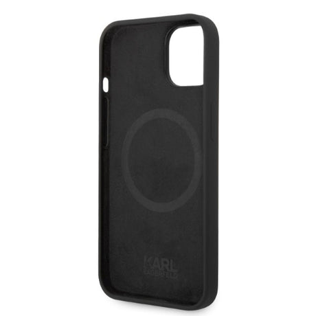 Husa de protectie Karl Lagerfeld Silicone MagSafe (KLHMP14MSNIKBCK) compatibil cu iPhone 14 Plus, Ikonik