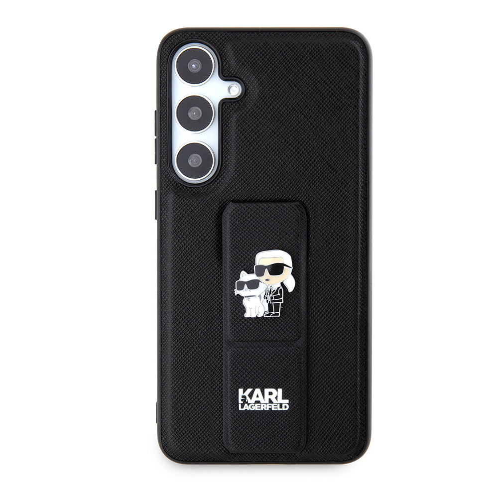 Husa de protectie Karl Lagerfeld Saffiano Gripstand (KLHCS24MGSAKCPK) compatibil cu Samsung Galaxy S24 Plus, Karl&Choupette