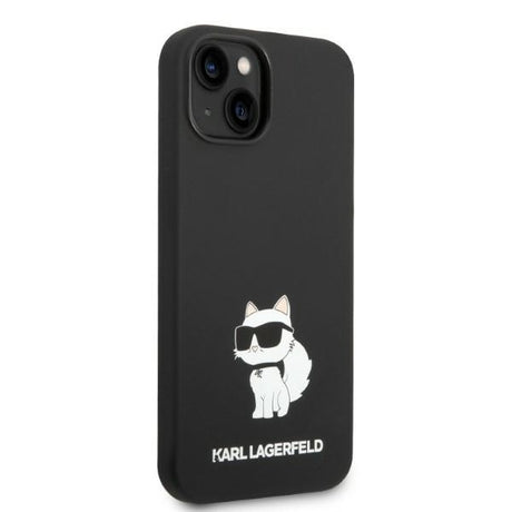 Husa de protectie Karl Lagerfeld Silicone MagSafe (KLHMP14MSNCHBCK) compatibil cu iPhone 14 Plus, Choupette