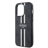 Husa de protectie Guess Hardcase 4G Printed Stripes MagSafe (GUHMP15XP4RPSK) compatibil cu iPhone 15 Pro Max, Negru