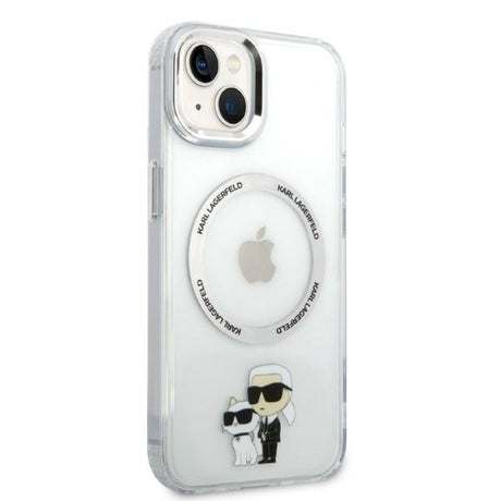 Husa de protectie Karl Lagerfeld Hardcase MagSafe (KLHMP14MHNKCIT) compatibil cu iPhone 14 Plus, Transparent Iconic Karl&Choupette