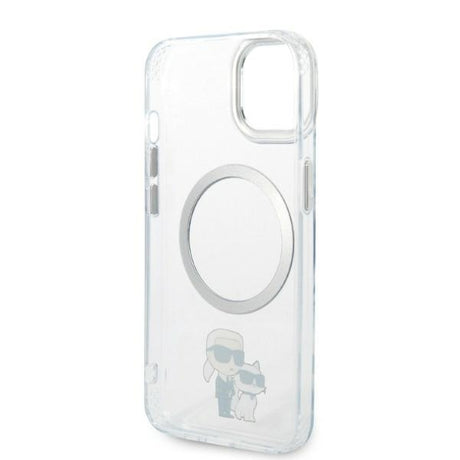 Husa de protectie Karl Lagerfeld Hardcase MagSafe (KLHMP14MHNKCIT) compatibil cu iPhone 14 Plus, Transparent Iconic Karl&Choupette