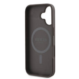 Husa de protectie Guess Hardcase 4G Printed Stripes MagSafe (GUHMP16MP4RPSW) compatibil cu iPhone 16 Plus, Maro