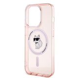 Husa de protectie Karl Lagerfeld IML MagSafe (KLHMP14LHFCCNOP) compatibil cu iPhone 14 Pro, Roz Choupette