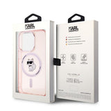 Husa de protectie Karl Lagerfeld IML MagSafe (KLHMP14LHFCCNOP) compatibil cu iPhone 14 Pro, Roz Choupette