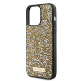 Husa de protectie Guess Rhinestone Metal Logo (GUHCP15LPFGSBSD) compatibil cu iPhone 15 Pro, Galben